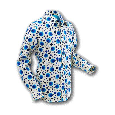 Foto van Chenaski | overhemd Seventies Dots and Spots Blue