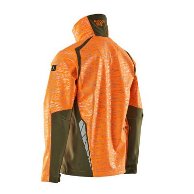 Foto van Mascot Accelerate Safe Softshell jas | 19202-291 | 1433-hi-vis oranje/mosgroen