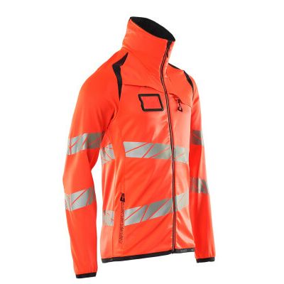 Foto van Mascot Accelerate Safe Fleecetrui met rits | 19103-315 | 22210-hi-vis rood/donkermarine