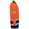 Afbeelding van Poloshirt High Vis Bicolor Lange Mouw | fluororanje/donkermarine | 203008-14010 | TRICORP SAFETY