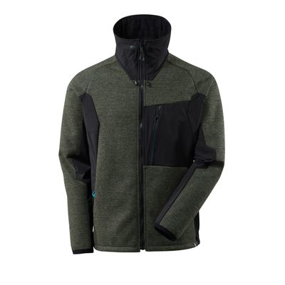 Gebreid jack met membraan | 17105-309 | 03309-mosgroen/zwart