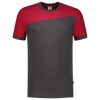 Afbeelding van T-shirt Bicolor Naden | donkergrijs/red | 102006-1802 | TRICORP WORKWEAR