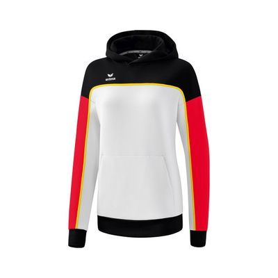 Erima Change sweatshirt met capuchon dames, wit/zwart/rood/geel, 1072318