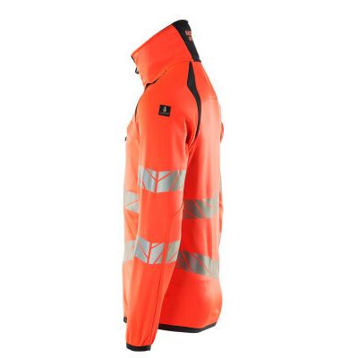 Foto van Mascot Accelerate Safe Fleecetrui met rits | 19103-315 | 22210-hi-vis rood/donkermarine