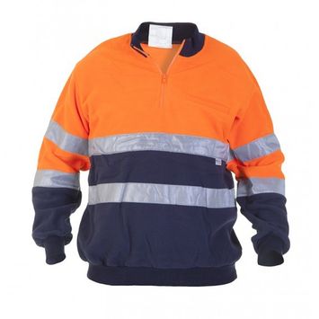 Foto van Hydrowear Texel fleecejack EN471 | 040450-141 | oranje/marine