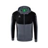 Afbeelding van ERIMA Six Wings trainingsjack met capuchon Unisex | slate grey/zwart | 1032207