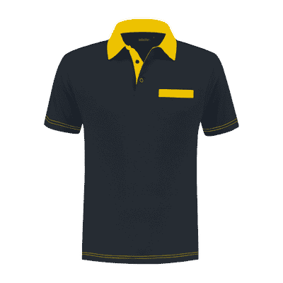 Indushirt PS 200 Polo-shirt marine-geel