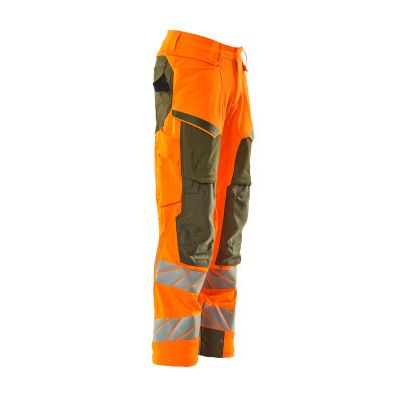 Foto van Mascot Accelerate Safe Broek met kniezakken | 19079-511 | 1433-hi-vis oranje/mosgroen