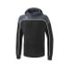 Erima Change sweatshirt met capuchon kinderen, black/slategrey/wit, 1072304