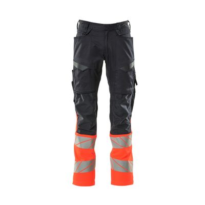 Mascot Accelerate Safe Broek met kniezakken | 19679-236 | 10222-donkermarine/hi-vis rood Mascot Accelerate Safe Broek met kniezakken | 19679-236 | 10222-donkermarine/hi-vis rood