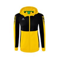 ERIMA Six Wings trainingsjack met capuchon Dames | geel/zwart | 1032224