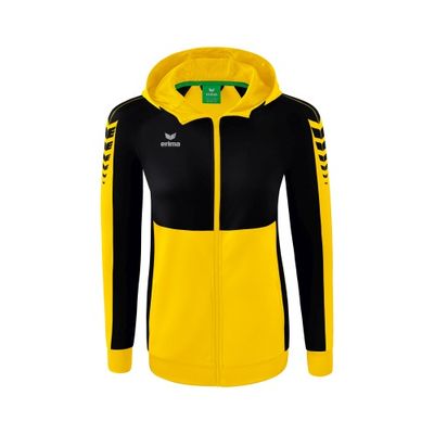 Foto van ERIMA Six Wings trainingsjack met capuchon Dames | geel/zwart | 1032224
