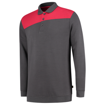 Foto van Polosweater Bicolor Naden | donkergrijs/red | 302004-1802 | TRICORP WORKWEAR