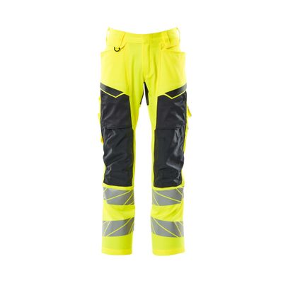 Mascot Accelerate Safe Broek met kniezakken | 19579-236 | 17010-hi-vis geel/donkermarine Mascot Accelerate Safe Broek met kniezakken | 19579-236 | 17010-hi-vis geel/donkermarine