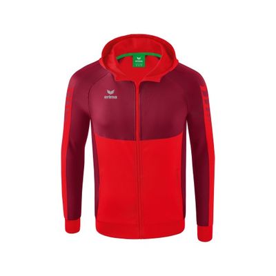 Foto van ERIMA Six Wings trainingsjack met capuchon Kinderen | rood/bordeaux | 1032205
