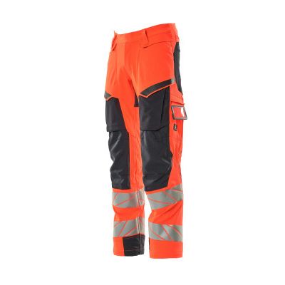 Foto van Mascot Accelerate Safe Broek met kniezakken | 19079-511 | 22210-hi-vis rood/donkermarine