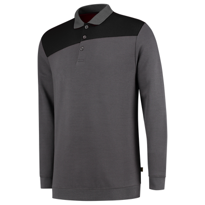 Foto van Polosweater Bicolor Naden | donkergrijs/zwart | 302004-1809 | TRICORP WORKWEAR