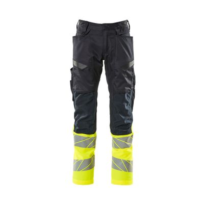 Mascot Accelerate Safe Broek met kniezakken | 19679-236 | 01017-donkermarine/hi-vis geel Mascot Accelerate Safe Broek met kniezakken | 19679-236 | 01017-donkermarine/hi-vis geel