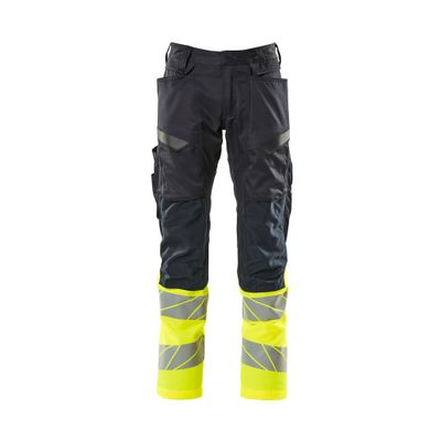 Foto van Mascot Accelerate Safe Broek met kniezakken | 19679-236 | 01017-donkermarine/hi-vis geel