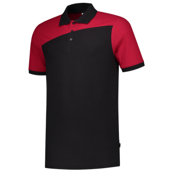 Foto van Poloshirt Bicolor Naden | zwart/rood | 202006-0902 | TRICORP WORKWEAR