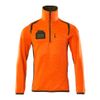 Afbeelding van Mascot Accelerate Safe Fleecetrui met korte rits | 19303-316 | 1433-hi-vis oranje/mosgroen