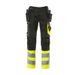 Broek met spijkerzakken, klasse 1 | 17531-860 | 0917-zwart/hi-vis geel