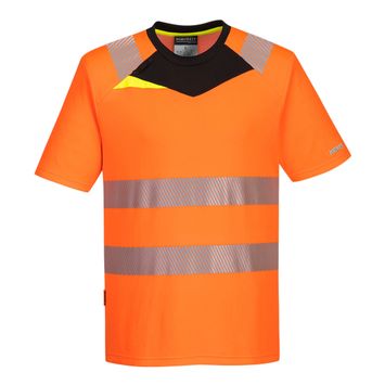 Foto van PortWest DX4 Hi-Vis T-Shirt Oranje/Zwart| DX413