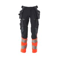 Mascot Accelerate Safe Broek met spijkerzakken | 19131-711 | 10222-donkermarine/hi-vis rood