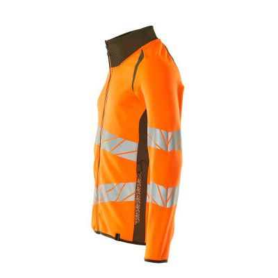 Foto van Mascot Accelerate Safe Sweatshirt met rits | 19184-781 | 1433-hi-vis oranje/mosgroen