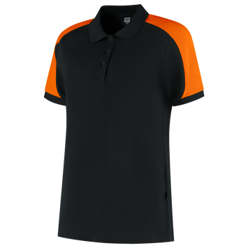 Foto van Poloshirt Bicolor Redefined Dames | zwart/oranje | 206108-0998 | TRICORP WORKWEAR