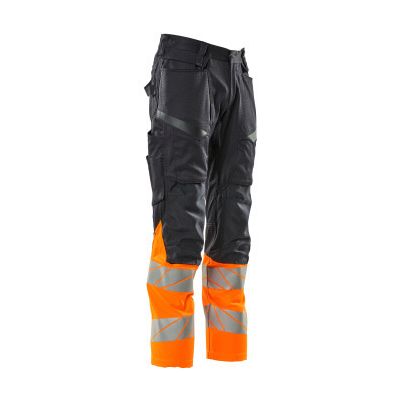 Foto van Mascot Accelerate Safe Broek met kniezakken | 19679-236 | 01014-donkermarine/hi-vis oranje