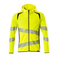 Mascot Accelerate Safe Capuchontrui met rits | 19284-781 | 1709-hi-vis geel/zwart