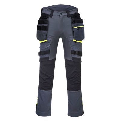 PortWest DX4 Werkbroek stretch met afneembare spijkerzakken Metal Grijs| DX440