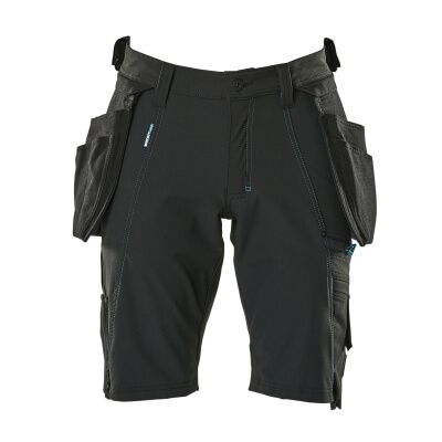 Shorts, afneembare spijkerzakken,stretch | 17149-311 | 09-zwart