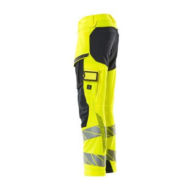 Foto van Mascot Accelerate Safe Broek met kniezakken | 19079-511 | 17010-hi-vis geel/donkermarine