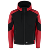 Afbeelding van Softshell Capuchon Bicolor Redefined | zwart/helderrood | 406118-09202 | TRICORP WORKWEAR