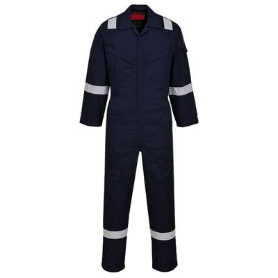 PortWest Araflame Silver Overall Marine| AF73