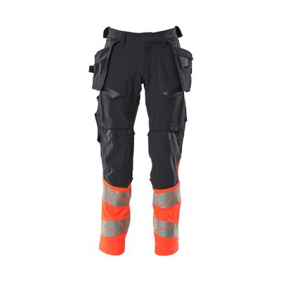 Mascot Accelerate Safe Broek met spijkerzakken | 19131-711 | 10222-donkermarine/hi-vis rood Mascot Accelerate Safe Broek met spijkerzakken | 19131-711 | 10222-donkermarine/hi-vis rood