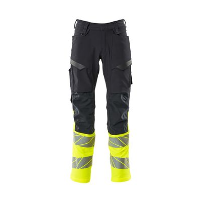 Mascot Accelerate Safe Broek met kniezakken | 19879-711 | 01017-donkermarine/hi-vis geel Mascot Accelerate Safe Broek met kniezakken | 19879-711 | 01017-donkermarine/hi-vis geel