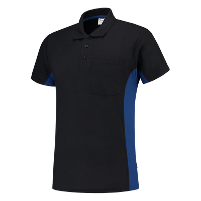 Foto van Poloshirt Bicolor Borstzak | marine/korenblauw | 202002-0111 | TRICORP WORKWEAR