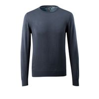 Gebreide trui ronde hals, met merinowol | 50636-989 | 010-donkermarine