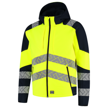 Foto van Softshell Capuchon High Vis Redefined | fluorgeel/donkermarine | 406109-17010 | TRICORP WORKWEAR