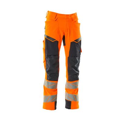 Foto van Mascot Accelerate Safe Broek met kniezakken | 19079-511 | 14010-hi-vis oranje/donkermarine