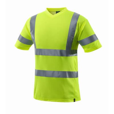 Foto van T-shirt, V-hals, klasse 2 | 18282-995 | 017-hi-vis geel