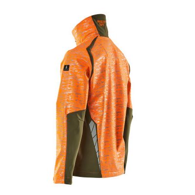 Foto van Mascot Accelerate Safe Softshell jas | 19202-291 | 1433-hi-vis oranje/mosgroen