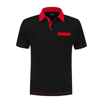 Meevoelen Sluit een verzekering af Botsing Indushirt PS 200 Polo-shirt zwart-rood | Online kopen