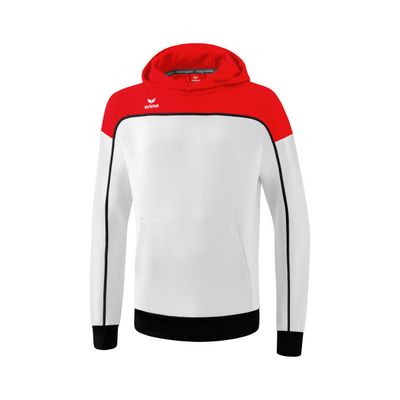 Erima Change sweatshirt met capuchon kinderen, wit/rood/zwart, 1072306