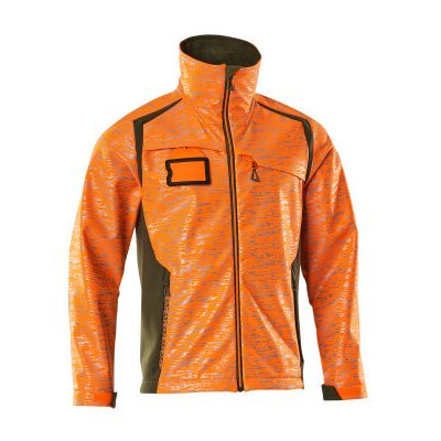 Foto van Mascot Accelerate Safe Softshell jas | 19202-291 | 1433-hi-vis oranje/mosgroen