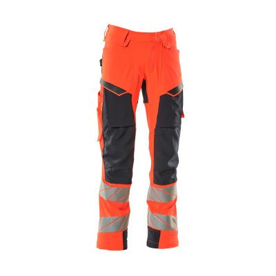 Foto van Mascot Accelerate Safe Broek met kniezakken | 19079-511 | 22210-hi-vis rood/donkermarine