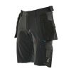 Afbeelding van Shorts, afneembare spijkerzakken,stretch | 17149-311 | 09-zwart